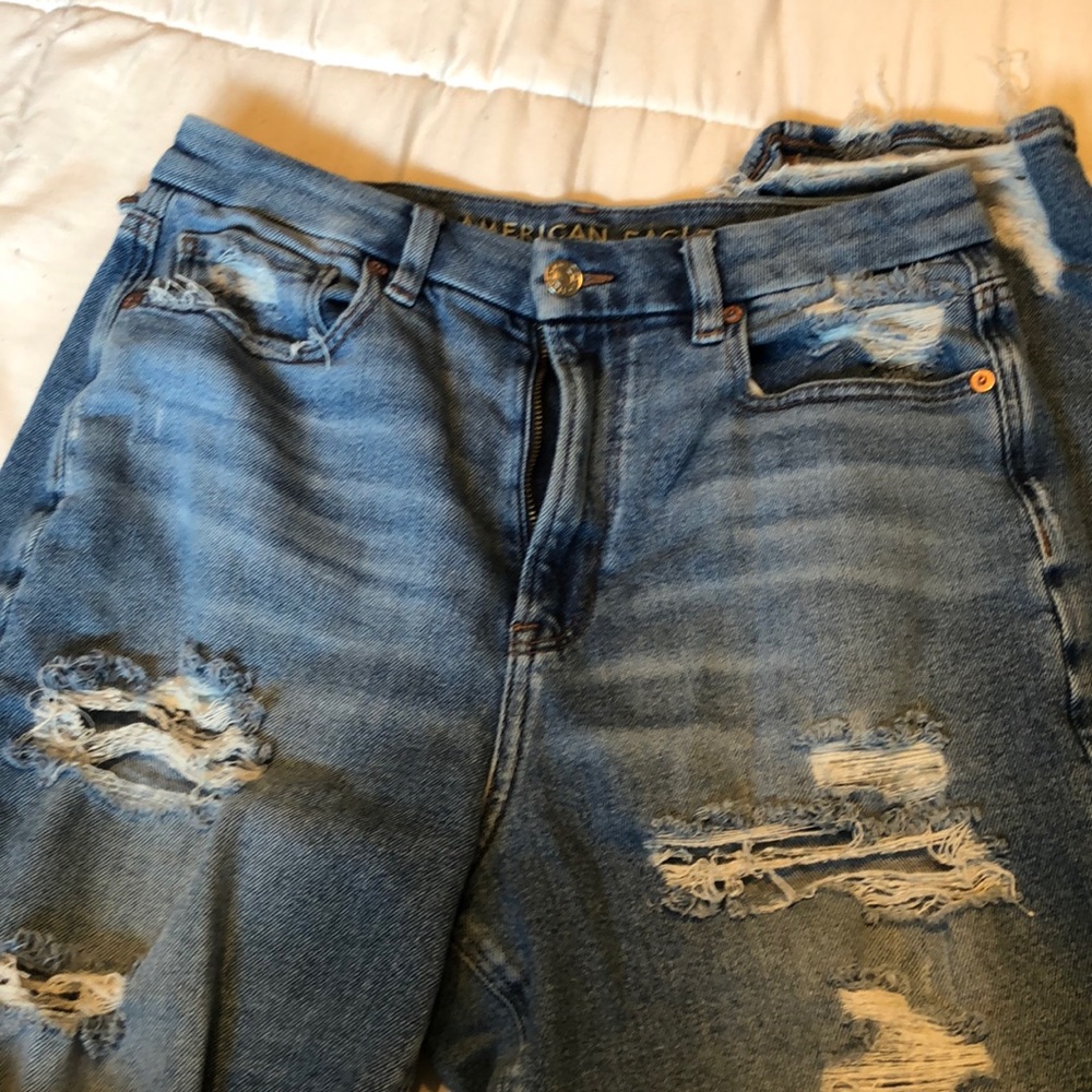 American Eagle Outfitters Blue Distressed Jeans